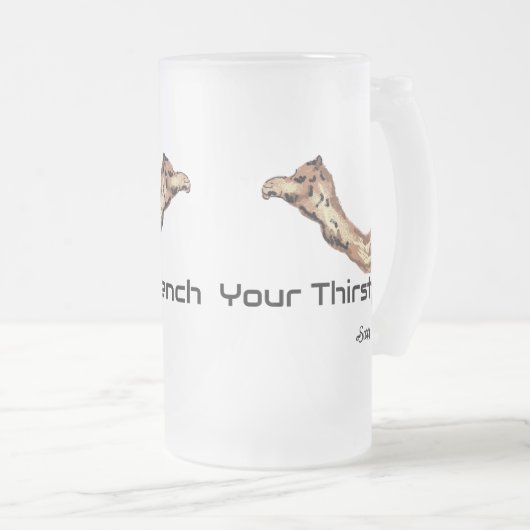 Frosted Beer Mok: Drijf je dorst Matglas Bierpul (Voorkant rechts)