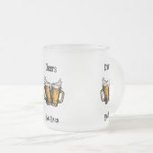 Frosted Beer Mug Matglas Koffiemok (Voorkant rechts)