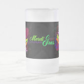 Frosted Beer, Soda Mok-Mardi Gras Matglas Bierpul (Center)