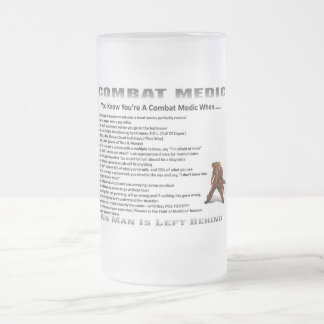 Frosted Beer Stein Combat Medic Matglas Bierpul
