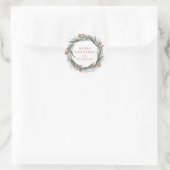 Frosted Berries Kerst sticker (Tas)