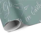 Frosted Blue Carols Cadeaupapier (Rol Hoek)