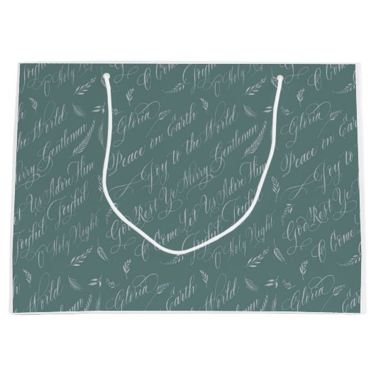 Frosted Blue Carols Groot Cadeauzakje (Voorkant)