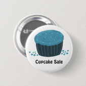 Frosted Blue Cupcake - Cupcake Sale Ronde Button 5,7 Cm (Voorkant /achterkant)