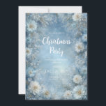 Frosted Blue Winter Floral Noël Invitation<br><div class="desc">Découvrez la magie de la saison grâce à cette Invitation Florale d'hiver Bleue Dépoli, qui présente une bordure enchanteresse de fleurs bleues et blanches glacées agrémentées de flocons de neige et de verdure gelée. L'élégante palette hivernale évoque la beauté sereine d'un paysage enneigé, ce qui en fait le choix idéal...</div>