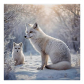 Frosted Bonds: de poolvos en haar welp Perfect Poster (Voorkant)