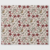 Frosted Cardinal Dance Cadeaupapier (Vlak)