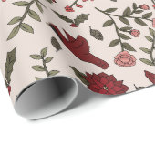 Frosted Cardinal Dance Cadeaupapier (Rol Hoek)