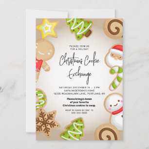 Frosted Cookie Exchange Kerstfeest Kaart