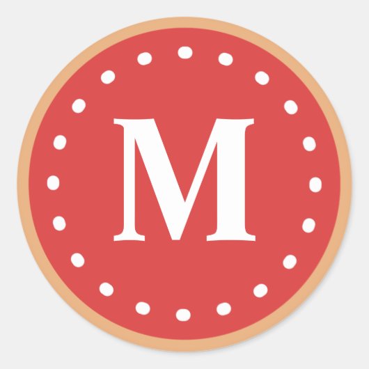 Frosted Cookie Monogram Sticker (Voorkant)