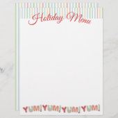 Frosted cookies Kerstmenu briefhoofd (Voorkant / Achterkant)