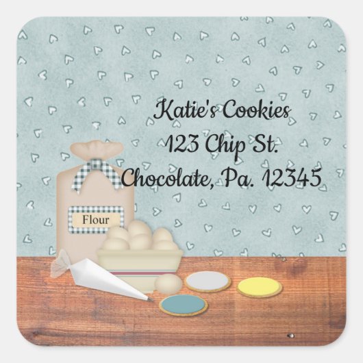 Frosted Cookies Square Product Sticker (Voorkant)