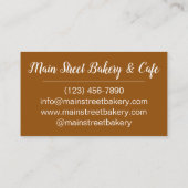 Frosted Croissant Donut Doughnut Pastry Bakery Visitekaartje (Achterkant)