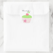 Frosted Cupcake Bedankt Vierkante Sticker (Tas)