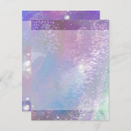 Frosted Dreaming RSVP Kaartje (Voorkant / Achterkant)