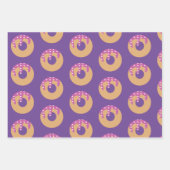 Frosted Dripping Donuts Hearts Patroon Inpakpapier Vel (Voorkant 3)