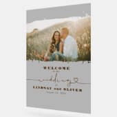 Frosted Elegant Bruiloft Welkomstfotobord Acryl Bord (Hoek)