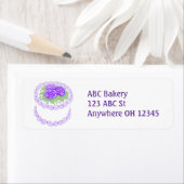 Frosted Floral Bakery Cake Label (Insitu)