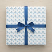 Frosted Flurries Blue Snowflake Wrapping Paper Cadeaupapier