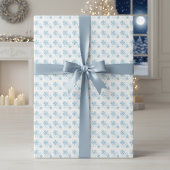 Frosted Flurries Blue Snowflake Wrapping Paper Cadeaupapier