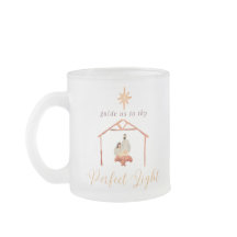 Frosted Glass 10 oz Kerst Koffie Mok