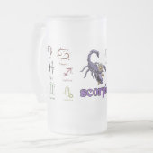 Frosted Glass Beer Mug ECC,ESMALTADO ZODIACAL Matglas Bierpul (Voorkant links)