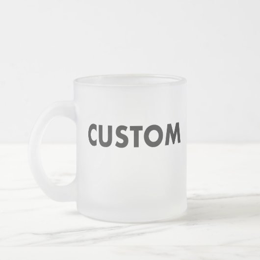 Frosted Glass Custom Mug Blank Template - 10oz (Gauche)