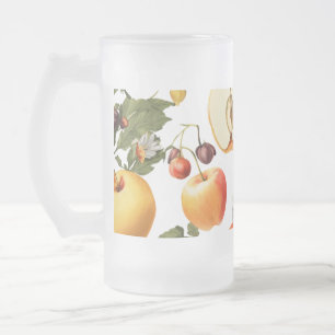 Frosted Glass Mok - Fruit Waterverf Patroon (16 o
