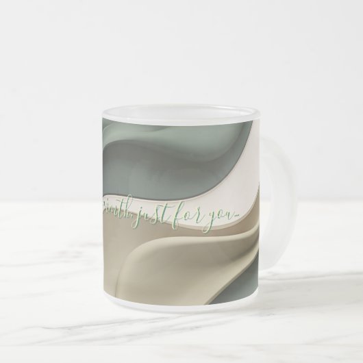 Frosted glass mok in stijlvolle graphics (Voorkant rechts)