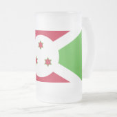 Frosted Glass Mok met Burundese vlag (Voorkant rechts)