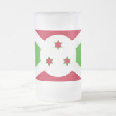 Frosted Glass Mok met Burundese vlag (Center)
