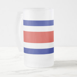Frosted Glass Mok met Costa Ricaanse vlag