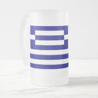 Frosted Glass Mok met de vlag van Griekenland