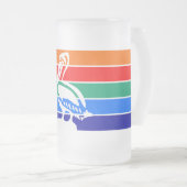 Frosted Glass Mok met de vlag van Sint-Petersburg (Voorkant rechts)