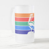 Frosted Glass Mok met de vlag van Sint-Petersburg (Voorkant links)