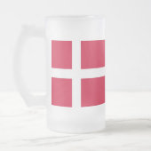 Frosted Glass Mok met Deense vlag (Links)