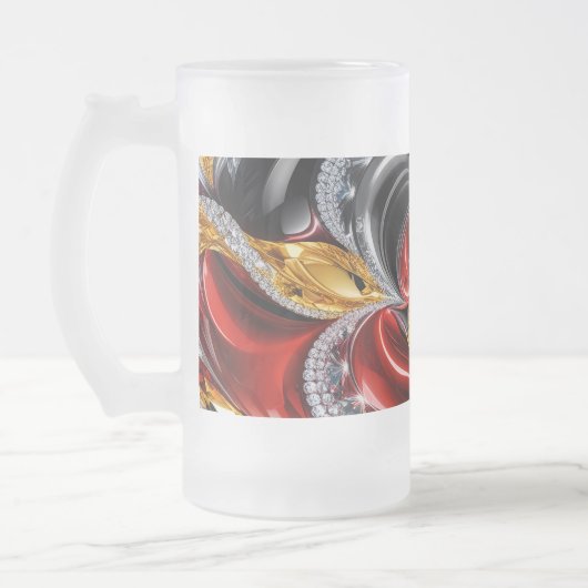 Frosted Glass Mok met Duitse kleuren ontwerp (Links)