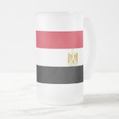 Frosted Glass Mok met Egyptische vlag (Voorkant rechts)