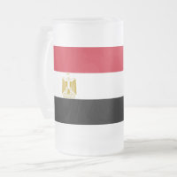 Frosted Glass Mok met Egyptische vlag