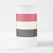 Frosted Glass Mok met Egyptische vlag (Center)