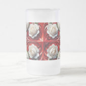 Frosted Glass Mok met Engels Rozen ontwerp (Center)