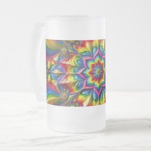Frosted Glass Mok met LGBTQ kleuren ontwerp