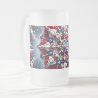 Frosted Glass Mok met Noors Kleuren ontwerp