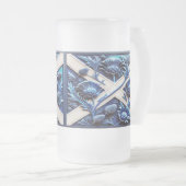 Frosted Glass Mok met ontwerp van Scottish Thistle (Voorkant rechts)