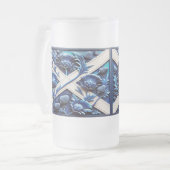 Frosted Glass Mok met ontwerp van Scottish Thistle (Voorkant links)