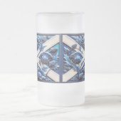 Frosted Glass Mok met ontwerp van Scottish Thistle (Center)