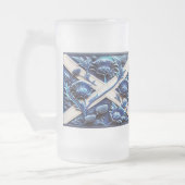 Frosted Glass Mok met ontwerp van Scottish Thistle (Links)