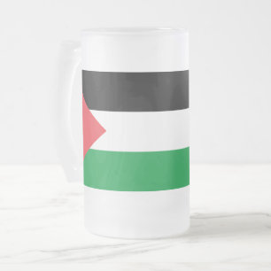 Frosted Glass Mok met Palestijnse vlag