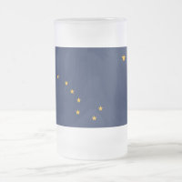 Frosted Glass Mok met vlag van Alaska, Verenigde S