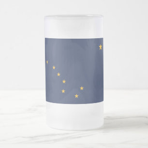 Frosted Glass Mok met vlag van Alaska, Verenigde S